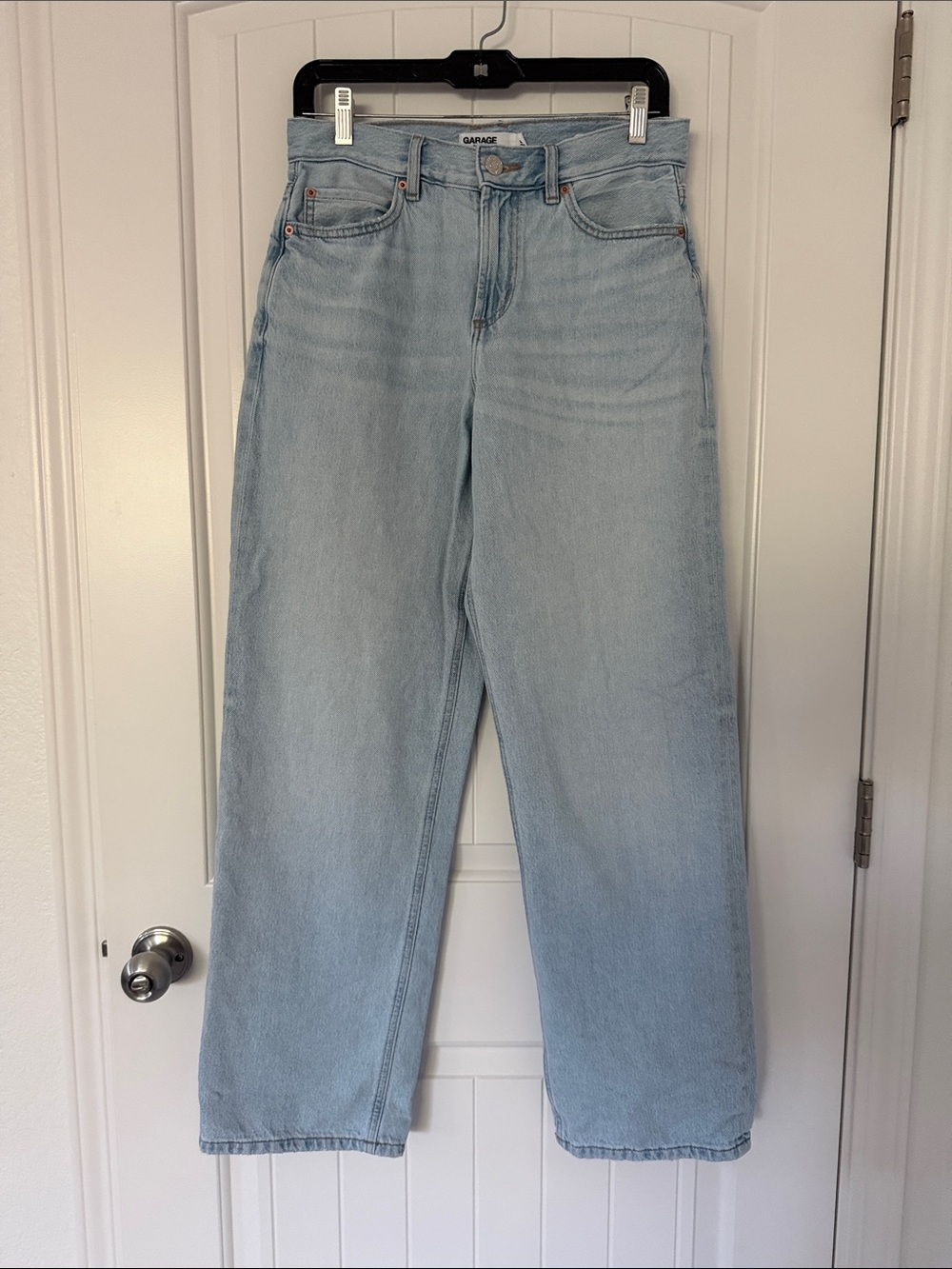 Garage Light Blue Straight Leg Jeans